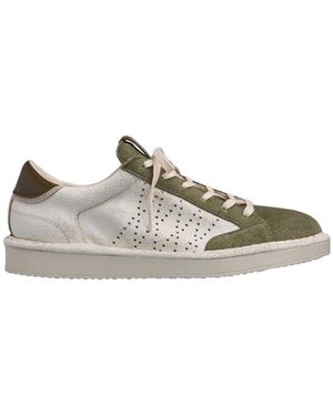 Pànchic Weiße Sneakers Mit Grüner Zehenkappe - Mehrfarbig