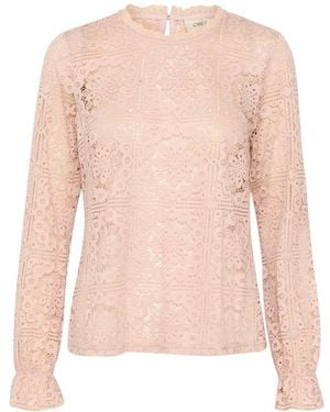Cream Blouses - Pink