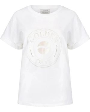 Nukus Tops ,Wit ,Katoen Ruth Shirt Golden