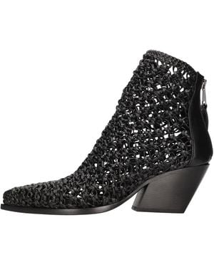 Elena Iachi Cowboy & Biker Boots - Black