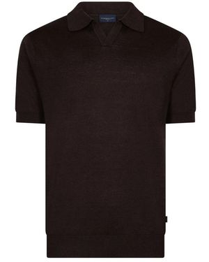 Cavallaro Napoli Polo Shirts - Black