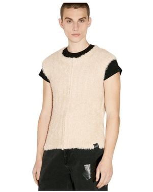 Martine Rose Fuzzy Zip-Up Gilet - Natur