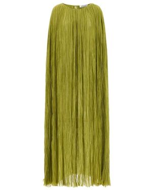 Federica Bonifaci Plissee-Kleid Cape - Grün