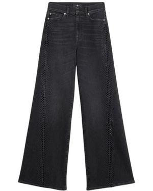 7 For All Mankind Wide Jeans - Grijs