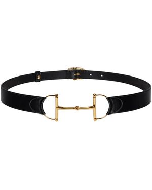 Gucci Accessoires ,Zwart ,Leer Horsebit Riem