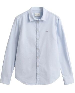 GANT Overhemden ,Blauw ,Katoen Klassiek Stretch Oxford Overhemd