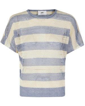 SOLOTRE Gestreifter Pullover - Blau