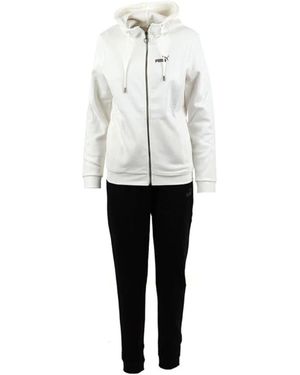 PUMA Kapuzen-Sweatshirt Trainingsanzug Schwarz Weiß Frauen