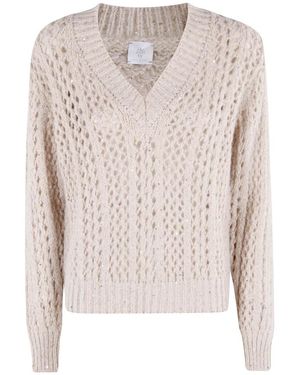 Eleventy V-Neck Knitwear - Rosa