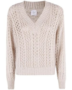 Eleventy V-Neck Knitwear - Rosa