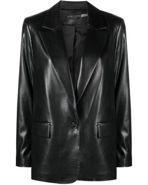 Alice + Olivia Leather Jackets - Black