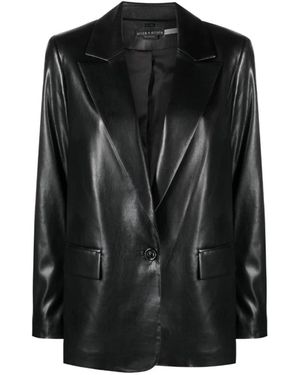 Alice + Olivia Leather Jackets - Zwart
