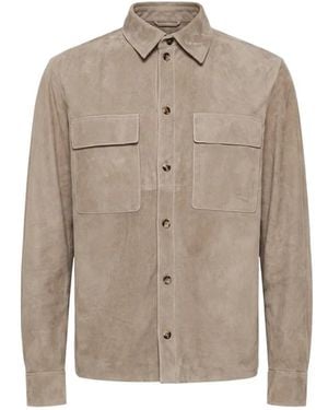 Agnona Leather Jackets - Natural