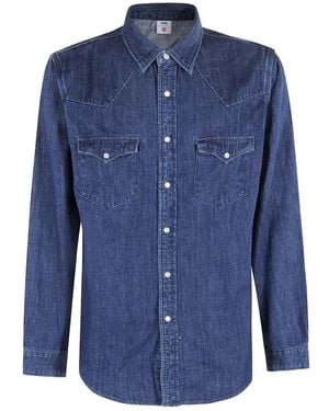 Edwin Western Shirt Ls Japan - Blauw