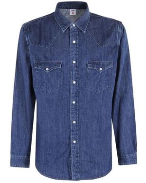 Edwin Western Shirt Ls Japan - Blauw