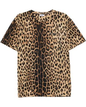 Moschino Leopard-Print Logo T-Shirt - Natur