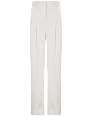 ANDAMANE Straight Trousers - White