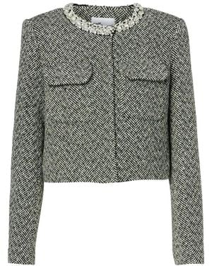 Self-Portrait Tweed Jackets - Vert