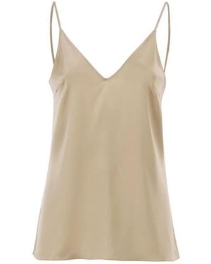 Brunello Cucinelli Stretch Zijde Satijn Camisole - Bruin