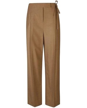 Eleventy Straight Trousers - Natural