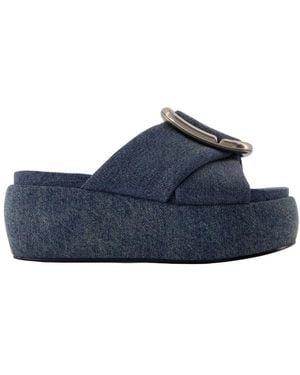 Marc Jacobs Schoenen ,Blauw ,Katoen Pop J Platform Sandalen