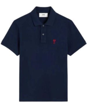 Ami Paris Tops > polo shirts - Bleu