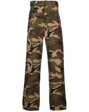 Palm Angels Wide Trousers - Green