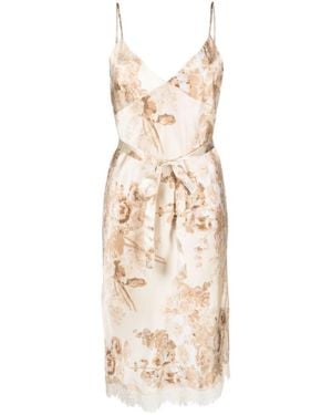 Gold Hawk Midi Dresses - Metallic