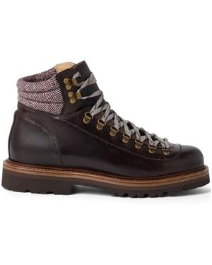 Brunello Cucinelli Lace-Up Boots - Brown