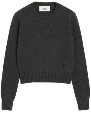 Ami Paris Ami De Coeur Rundhalspullover - Schwarz