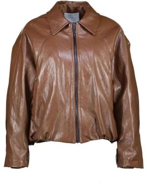Amélie & Amélie Leather Jackets - Brown