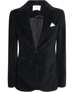 Circolo 1901 Giacca Slim Velluto Liscio - Zwart