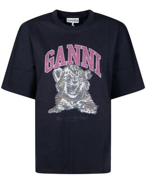 Ganni T-Shirts - Azul