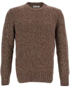 Gran Sasso Rundhals-Strickware - Braun