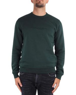 Woolrich Luxuriöser Crewneck Sweatshirt Dunkelgrün