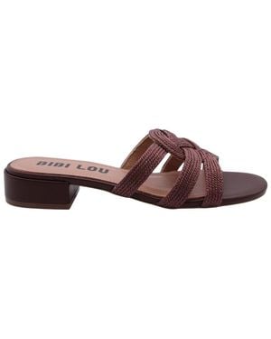 Bibi Lou Heeled Mules - Brown