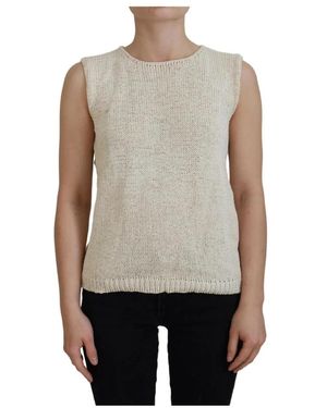 Pink Memories Round-Neck Knitwear - Natural