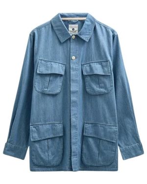 Anerkjendt Jassen ,Blauw ,Denim 902194 Akotto Chambray 4Pocket 3013Denim