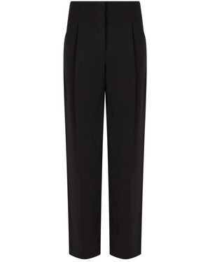 Veronica Beard Rechte Broek Met Hoge Taille - Zwart