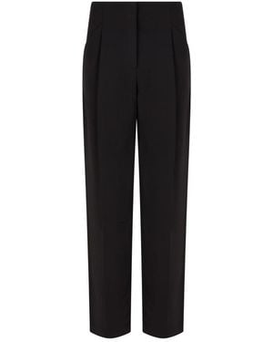Veronica Beard Rechte Broek Met Hoge Taille - Zwart