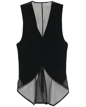 Emporio Armani Vests - Black