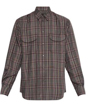 DSquared² Overhemden ,Groen ,Polyester Shirt Met Zakken - Grijs