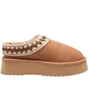 Mou Suede Platform Clog - Braun