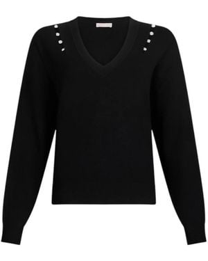 Liu Jo V-Neck Knitwear - Nero