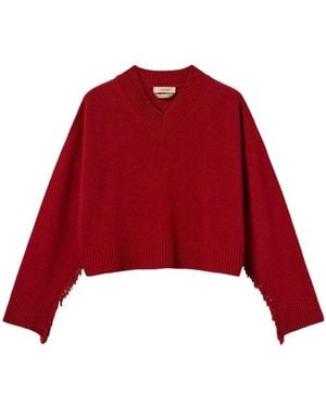 Twinset V-Ausschnitt Strickware - Rot