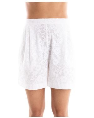 Marella Korte Broeken ,Wit ,Katoen Comica Shorts