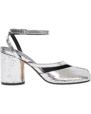 Maison Margiela Schoenen ,Grijs ,Leer Tabi Sandal Pump H80 - Metallic