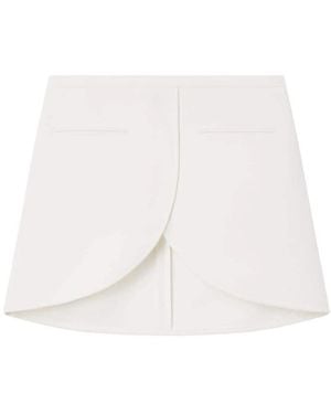 Courreges Ellipse Twill Mini Rok - Wit
