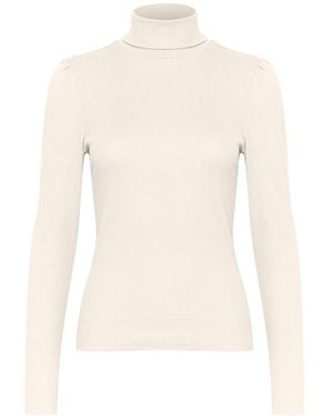 Gestuz Truien & Vesten ,Rollneck Puff Top & T-Shirt Egret - Wit