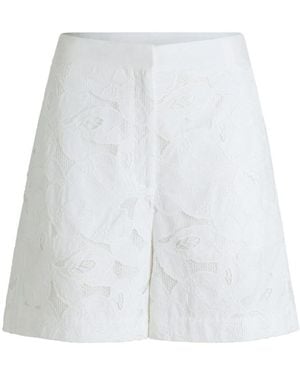 HUGO Spitzen-Shorts Mit Reißverschluss - Weiß